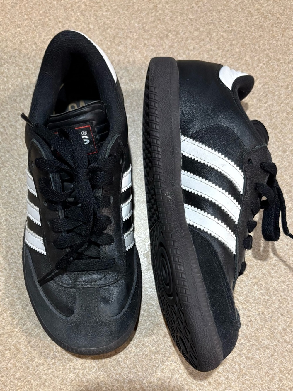 Kids Adidas Samba Black Sneakers with White Stripes - Casual Athletic Style